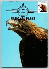 #4610 Birds of Prey Golden Eagle Maxi Card con Annullo Parco Nazionale