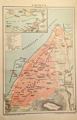 Antica mappa 1901 - 1901, smirne