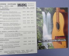 brochure a colori originale GIANNINI 1993 + listino prezzi - mostra e descrive 9 modelli