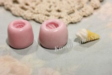 stampi gomma siliconica set forme cono e pallina di gelato - lotto 2pz formine