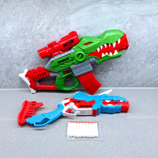 Nerf Gun DinoSquad Rex-Rampage + Tricera-Blast Soft Foam Dart Blaster Bundle X 2