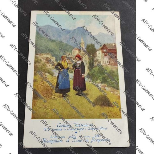Cartolina costumi valsesiani - cartolina,