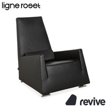 Ligne Roset Jul Poltrona In Pelle Nera