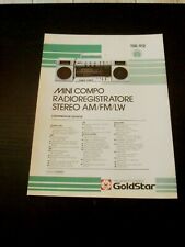 1984 GOLDSTAR MINI COMPO STEREO AM/FM/LW PORTATILE BOOMBOX GHETTO BLASTER EPOCA 