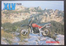 Honda XLV 750 R depliant originale italiano sales brochure prospekt dati tecnici