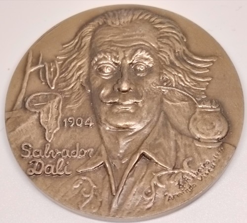 Salvador dali bronze medallion - salvador,