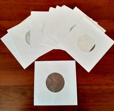 Buste protettive copertine sleeve vinili 45 giri carta bianca e antistatica 25x