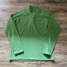 ALPKIT Maglione Uomo Verde 1/4 Zip Pile Poliestere Escursione Passeggiata Verde Grande