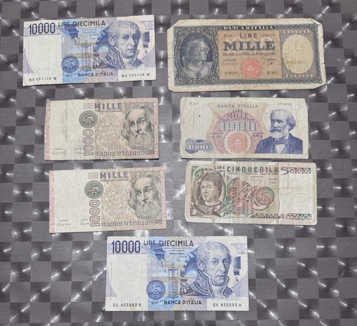 Lotto banconote lire - 7,