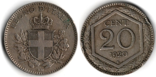 Centesimi 1920 nuovo tipo - nuovo,