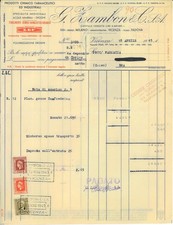 Fattura int. G. ZAMBON & C