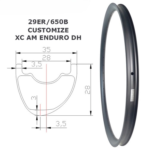 Cerchio carbonio 29er 650b - cerchio,