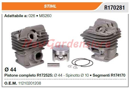 Cilindro pistone segmenti