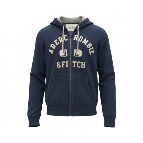 Felpa con cappuccio zip blu - felpa,