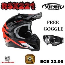 Motocross Helmet + Goggles MX