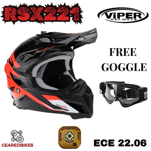Casco motocross occhiali mx - casco,