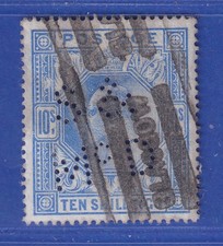 Gran Bretagna 1902 Re Edoardo VII 10 Sh Michel n. 117 con foro S&McD O