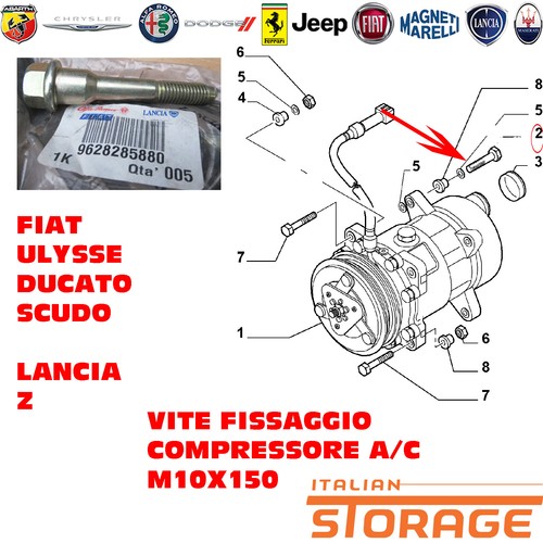 Fiat lancia vite fissaggio - lancia,
