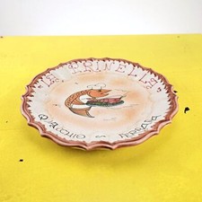 piatto del buon ricordo in ceramica vintage, la prinella ferrara