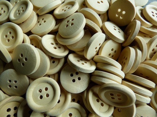 Bottoni legno naturale 20mm - bottoni,