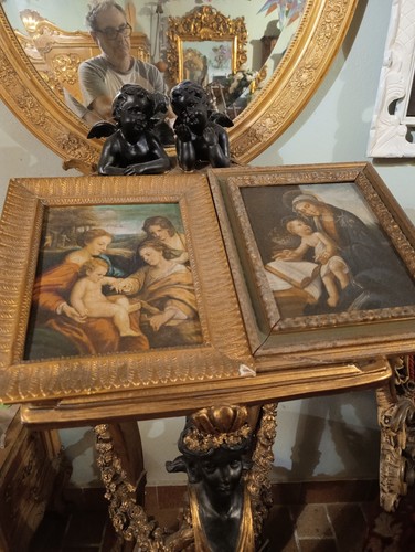 Pair italian paintings - pair,