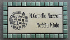 Targa nome incisa su