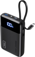 INIU 45W Power Bank 20000mAh Ricarica Rapida con Cavo USB C Integrato P51L