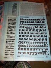 x. NOS Letraset Lettering 10 x