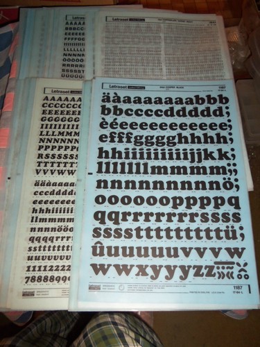 Nos letraset lettering 10 x - x.,