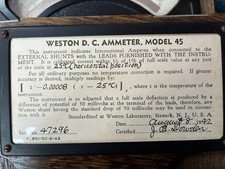 Amperometro vintage Weston DC