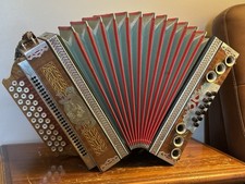 Scatola Pulsanti Diatonici Sloveni Albin Pecaver 3 Fila Fisarmonica Armonica BbEbAb