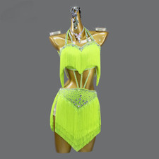 Abito latino standard sala da ballo danza costume festa palcoscenico performance gonna