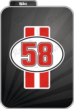 1 adesivo SIC 58 Simoncelli rosso 42 x 36 mm small 