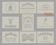 Stencil whisky wall art - wall, |