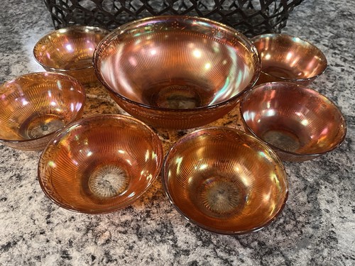 Carnival glass marigold - glass,