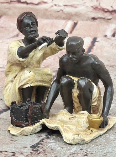 Gruppo statuine bronzo dipinto
