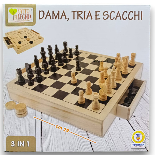 Fatto legno dama tria e - di,