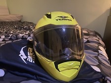 casco moto integrale vemar giallo fluorescente con predisposizione interfono 