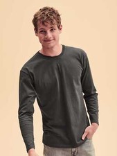 FRUIT OF THE LOOM maglietta T-shirt MANICA LUNGA magliette 8 colori LONG SLEEVE@