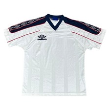 Maglia calcio Umbro vintage modello anni 90 retro nastro logo bianco uomo media
