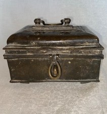 Cofanetto portagioie in metallo XIX secolo materiale bronzo/ottone
