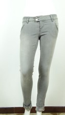 MET JEANS ELASTICIZZATO GRIGIO BORCHIE DONNA TAG SIZE 29