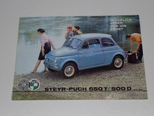 STEYR-PUCH FIAT 500 D FIAT 650 T BROCHURE DEPLIANT PROSPEKT (C18)