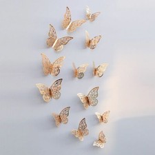12pcs 3D Cavo Farfalla Adesivo