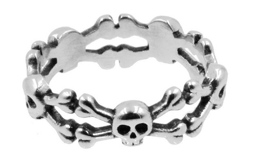 Anello teschio acciaio 316l - teschio, in