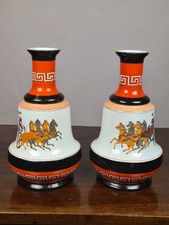 PARTICOLARE COPPIA DI VASI IN PORCELLANA SEC.XX