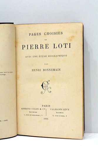 Pages choisies pierre loti - choisies,