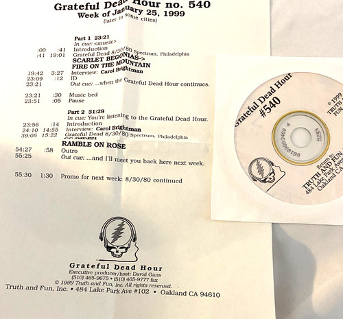 David gans grateful - 1/25/99,