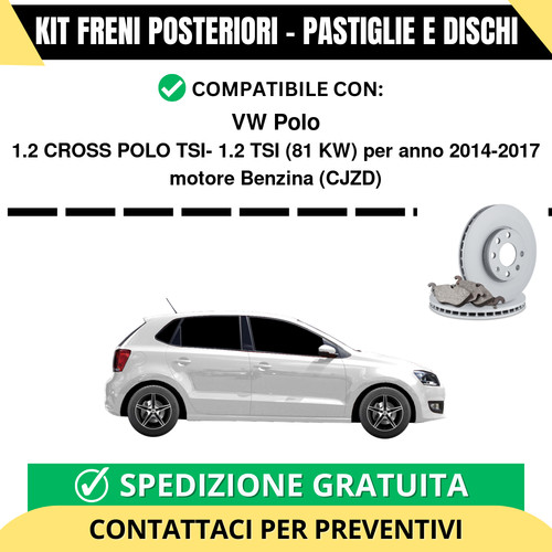 Kit freni posteriori per - kit, vw