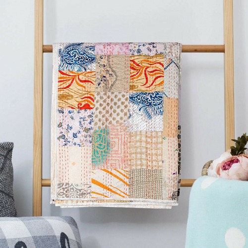Trapunta indiana kantha throw - indiana,